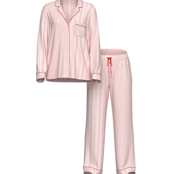 🎀 Victoria’s Secret Striped Pajama Set | Classic Button-Up + Pants 💕 - Picture 1 of 9